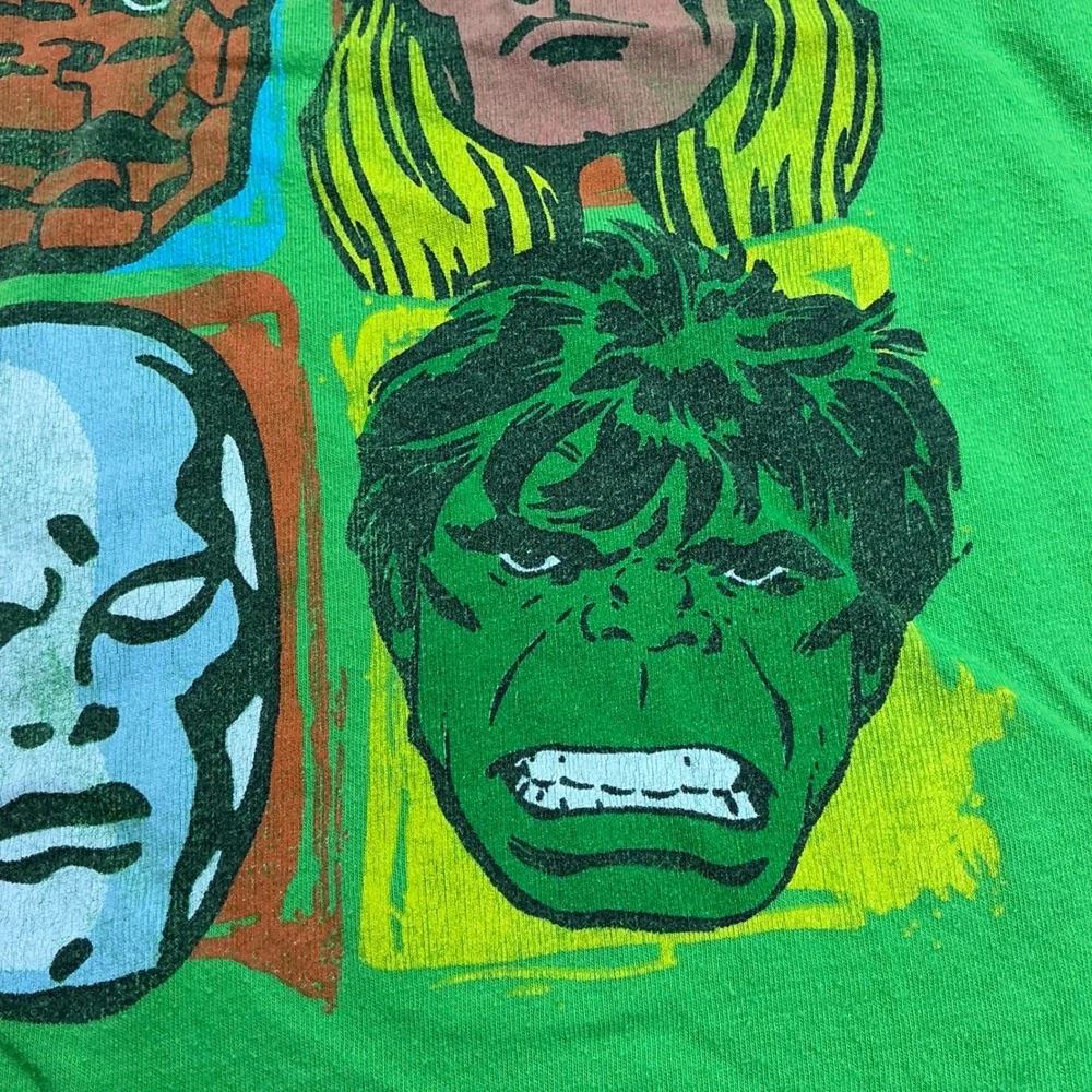 Old Navy Green Marvel Graphic T-Shirt Kids Size S Avengers Spider-Man Hulk 2012
